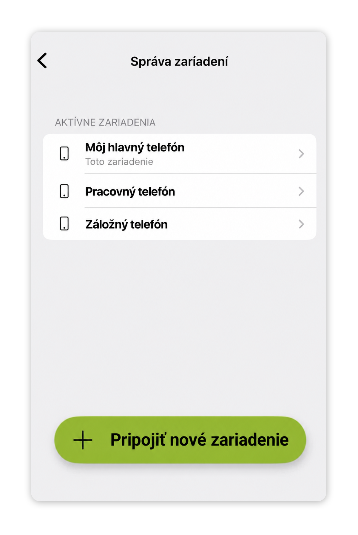 Pripojiť nové zariadenie