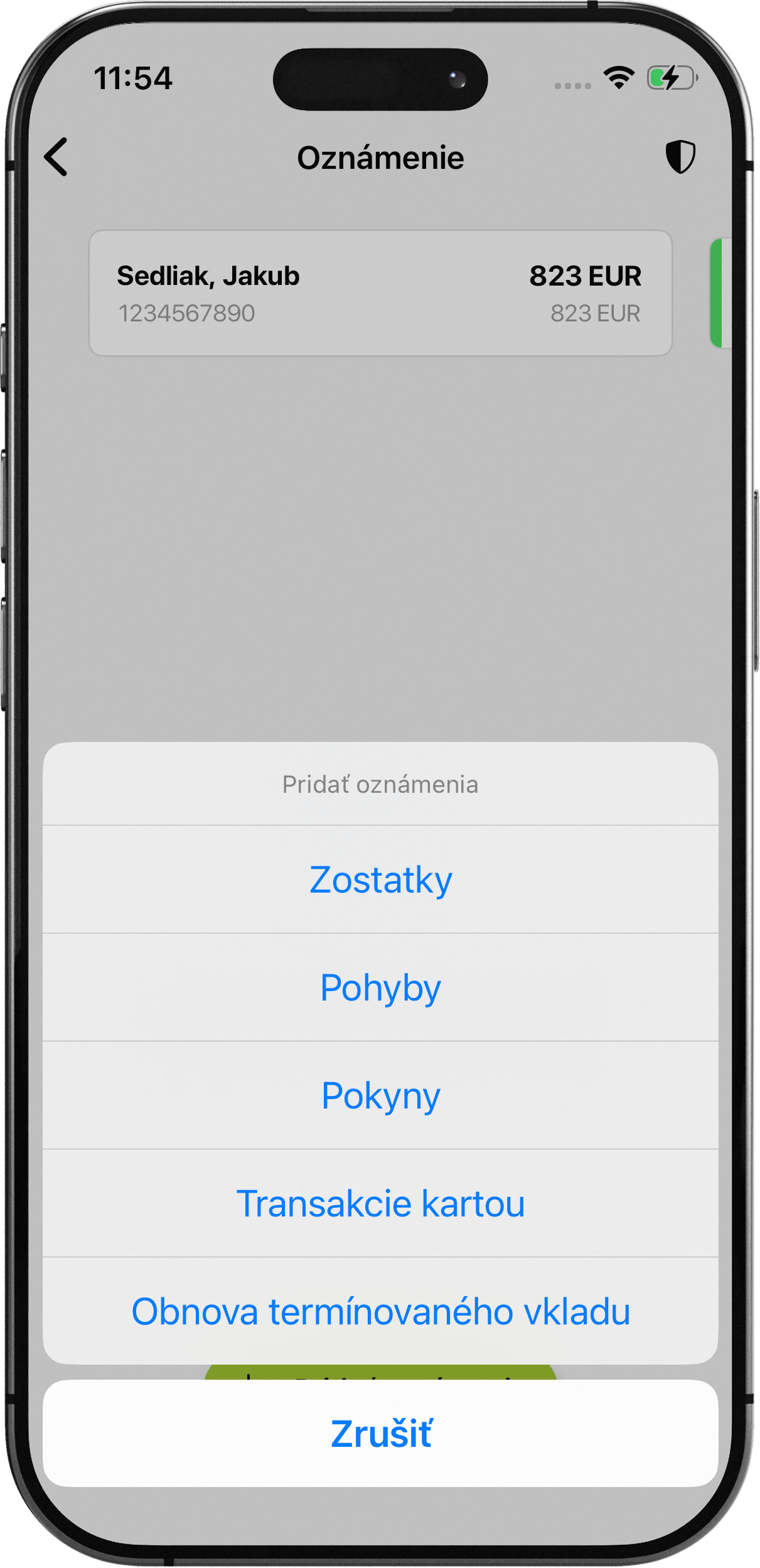 Používateľské upozornenia v Smartbankingu