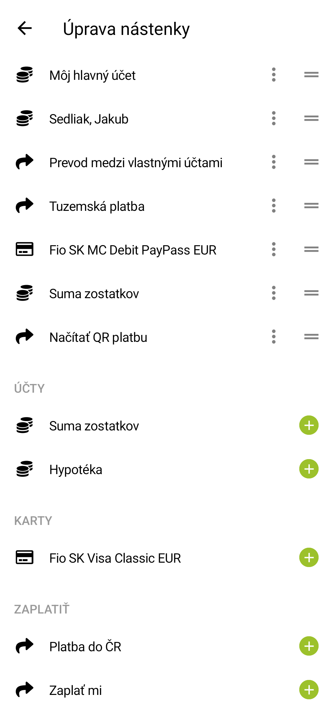 Úprava Nástenky